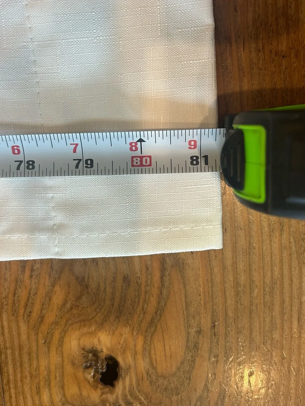 White Linen-Style curtains (2 panel set) measurements shown in picture